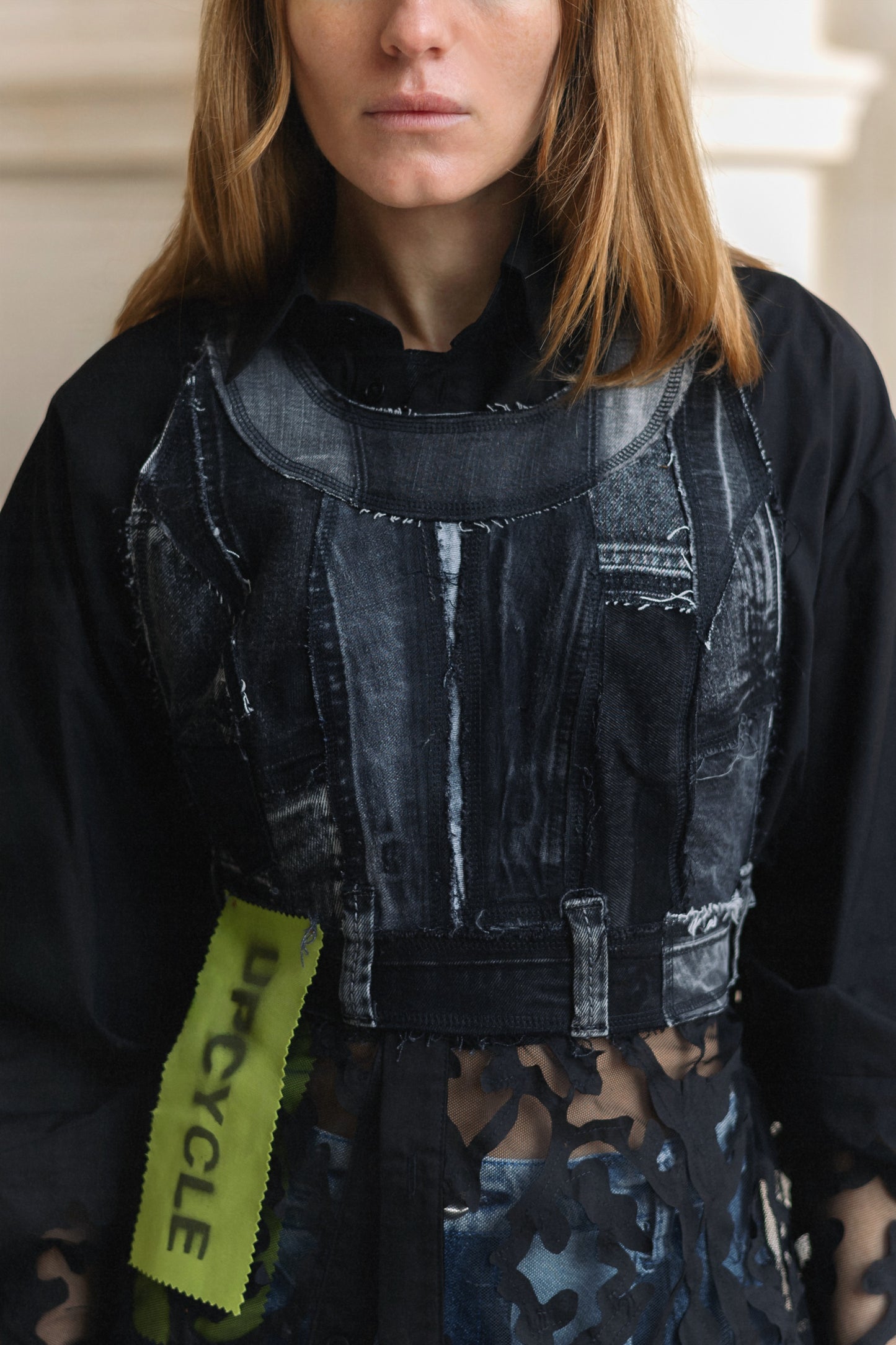 Patchwork Jeans Top
