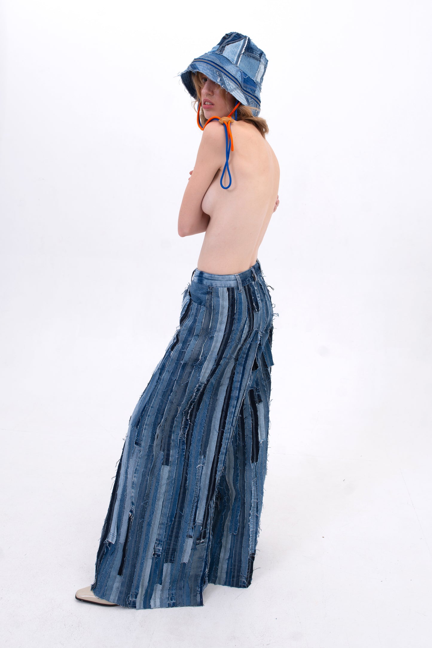 Extra Wide-Leg Upcycled Jeans
