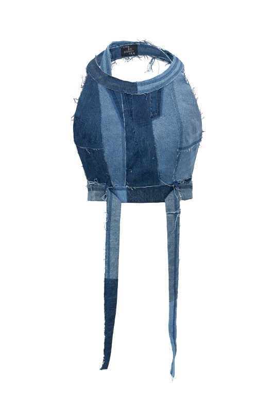 Patchwork Jeans Top