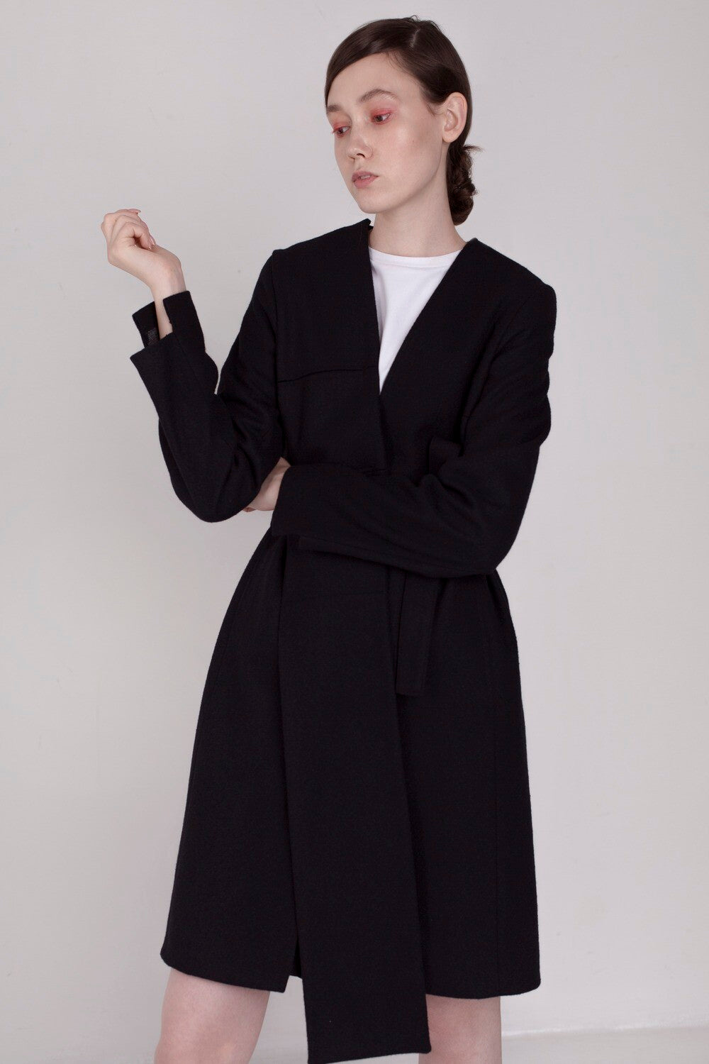 Dark blue wool coat