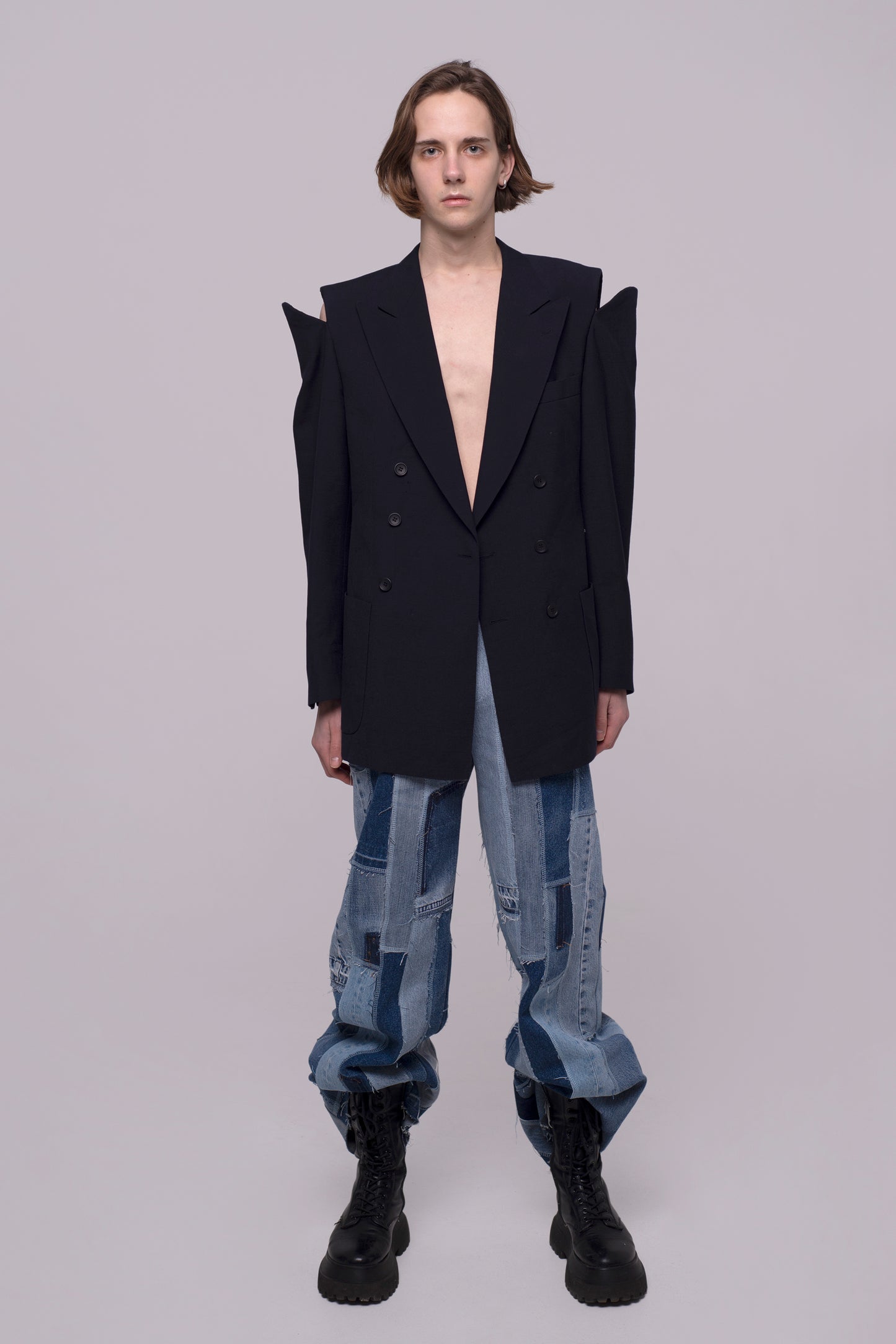 Upcycled Jacket with Cuts