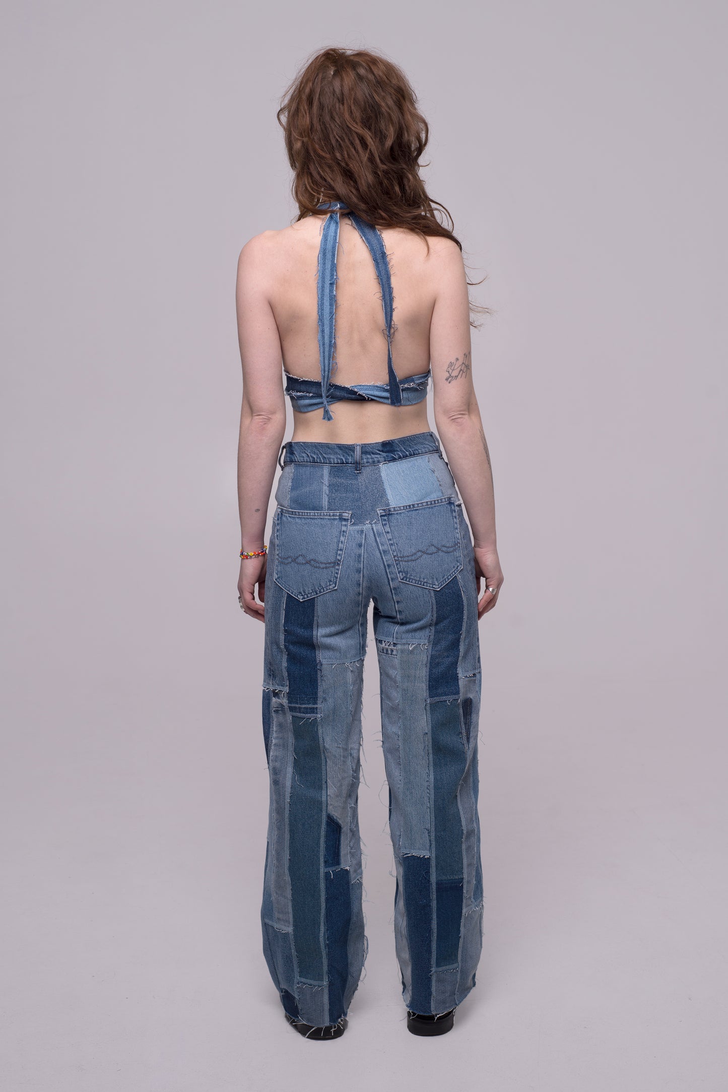 Patchwork Jeans Top