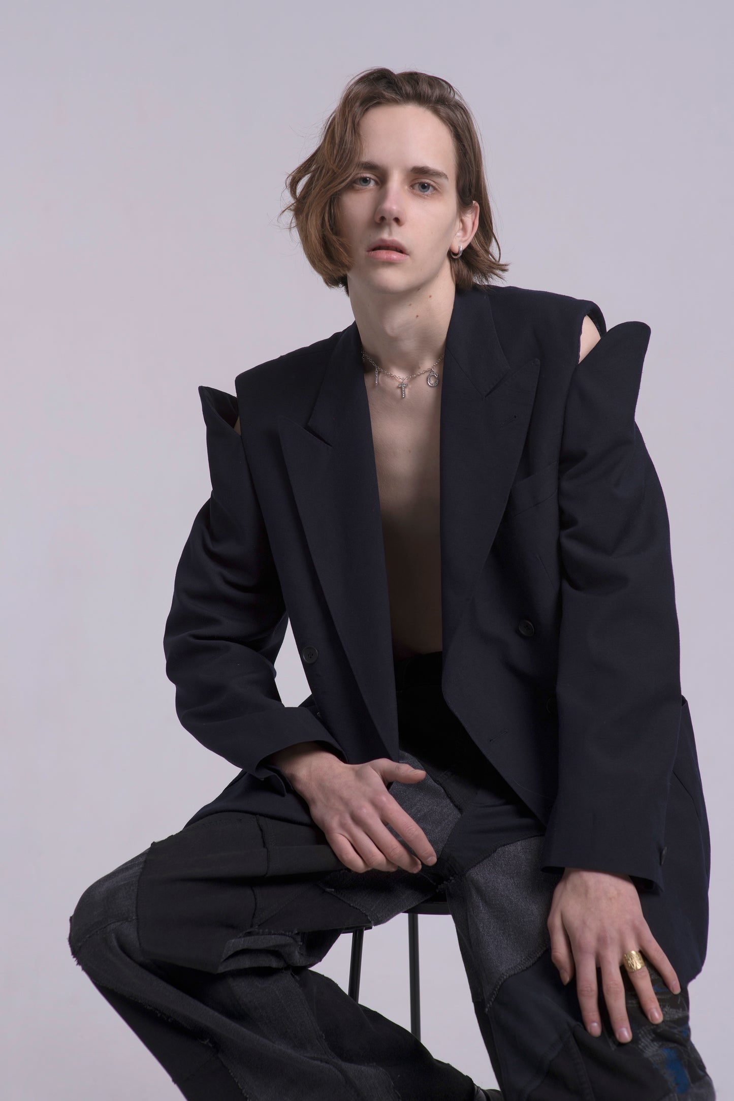 Upcycled Jacket with Cuts