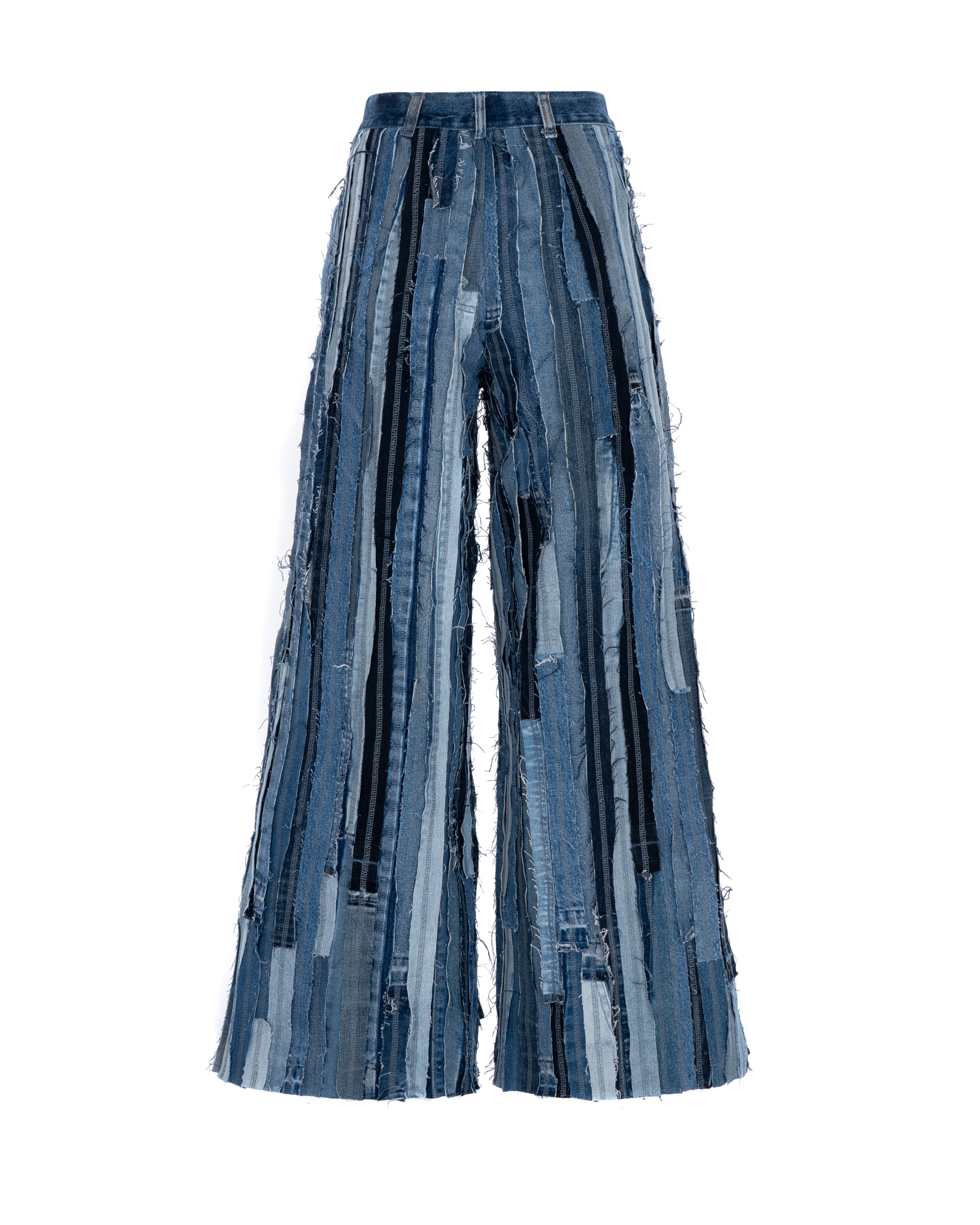 UPCYCLED WIDE-LEG JERSEY SWEATPANTS