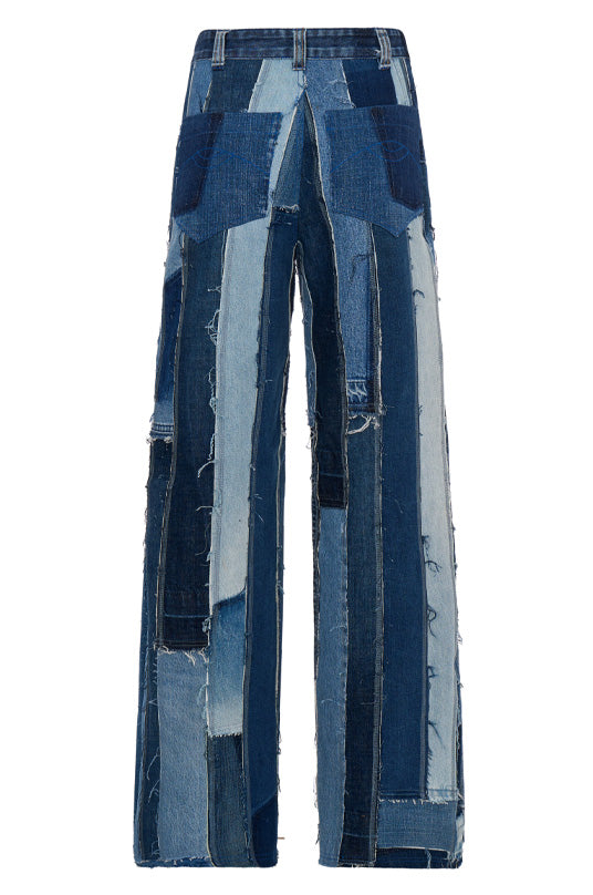 High-Waist Wide-Leg Upcycled Jeans