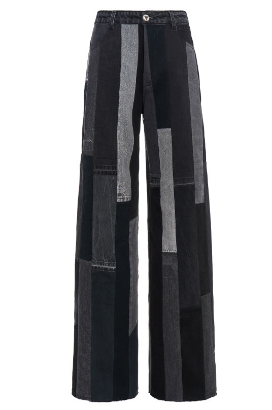 High-Waist Wide-Leg Upcycled Jeans