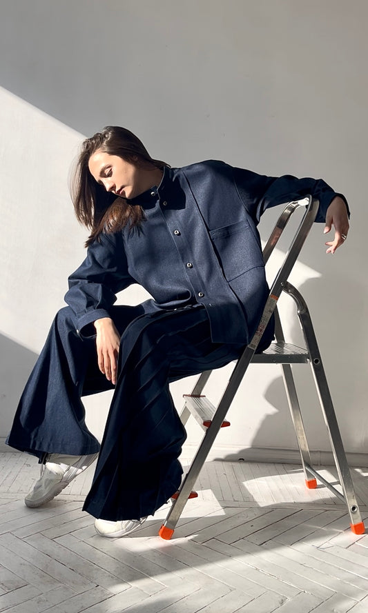 Slouch Mode Denim Shirt