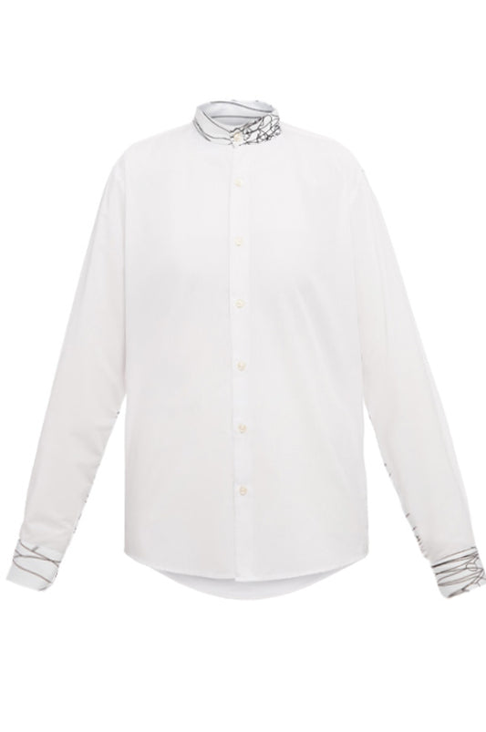 Upcycled white oversize shirt