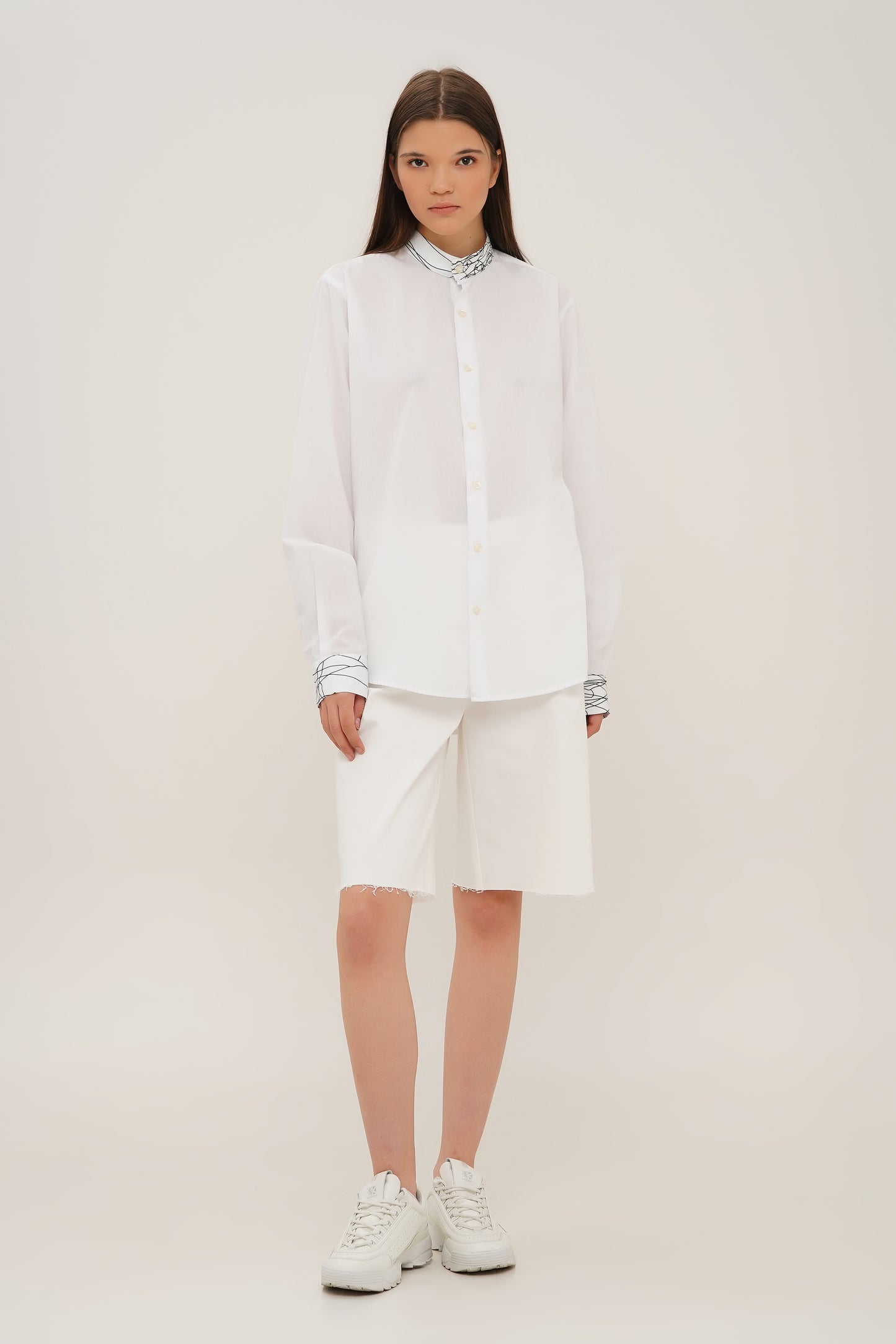 Upcycled white oversize shirt