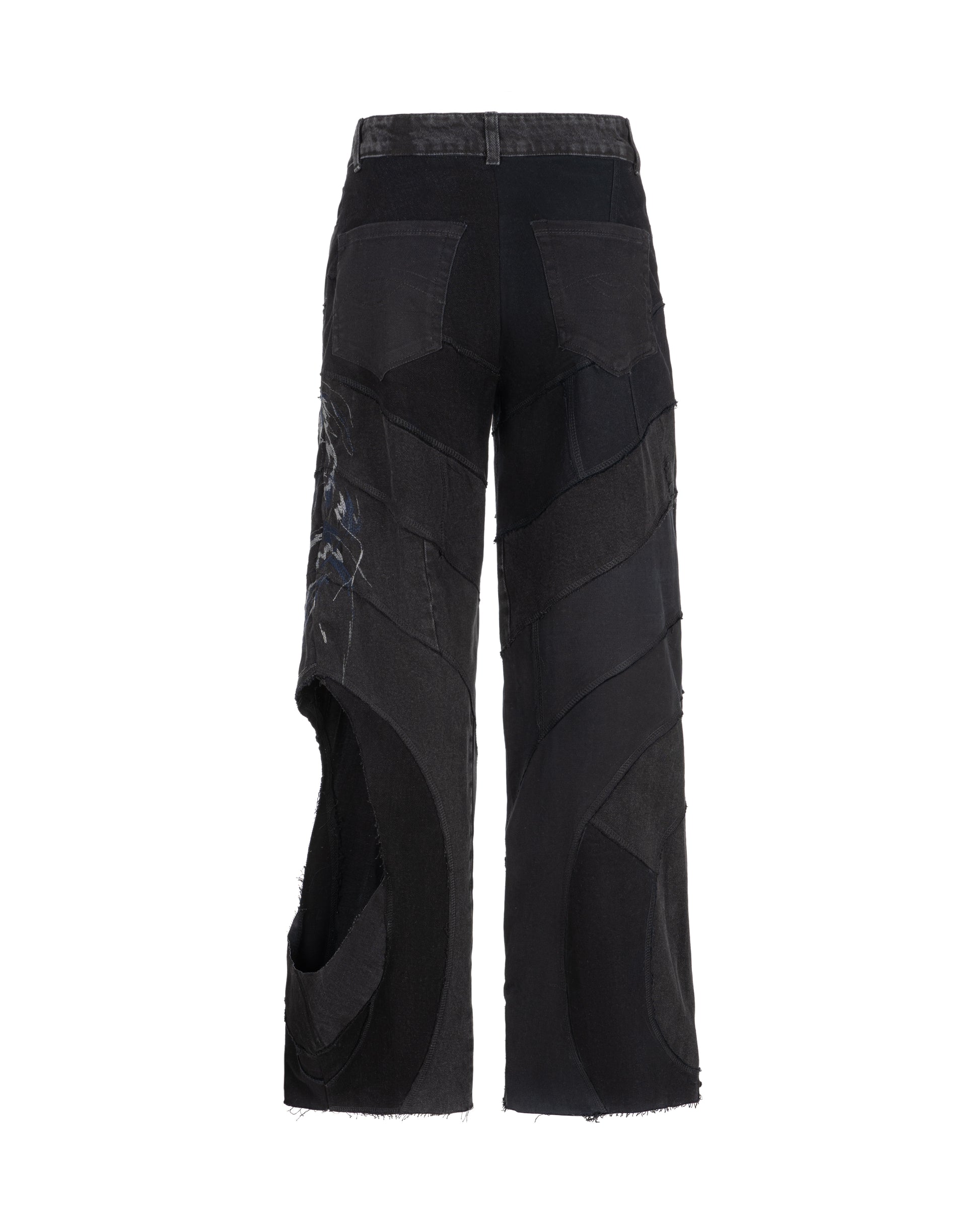 Lanvin Monogram Pattern Wide Leg Jeans — BLOGGER ARMOIRE
