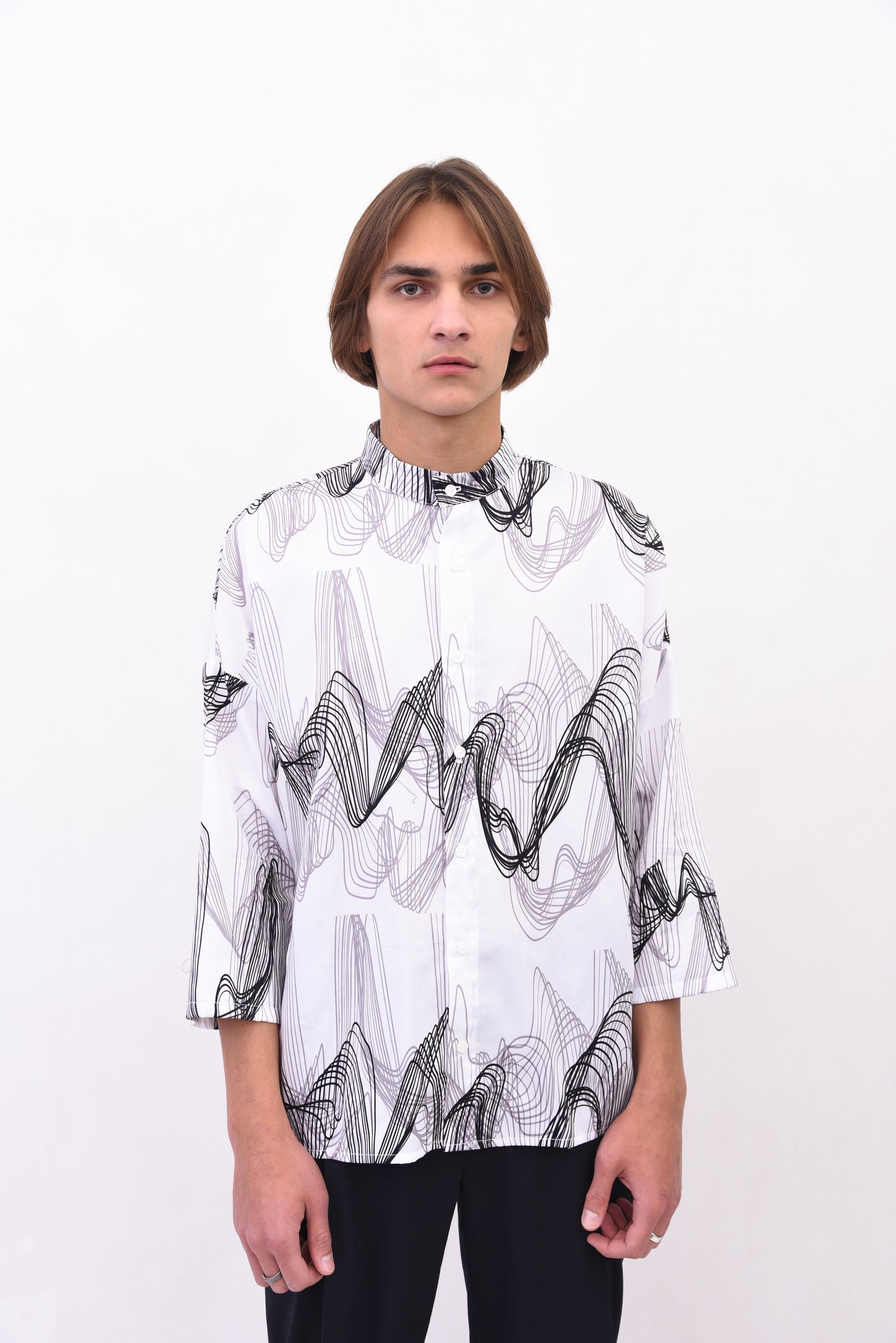 Sound wave print shirt